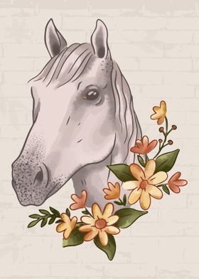 Floral Horse