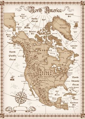 America Old Map