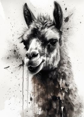 Llama Charm Watercolor