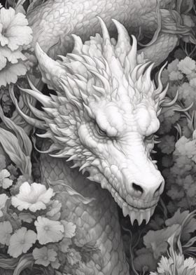 Black And White Dragon