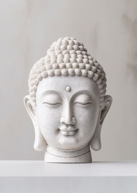 Marble Zen Buddha Head