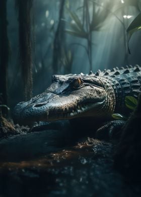 Intriguing alligator