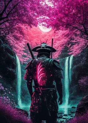 Samurai at Waterfalls