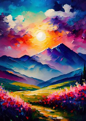 Palette Knife Mountains 6