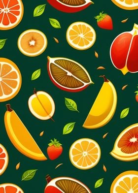 Colorful Fruits Pattern