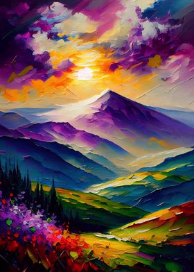 Palette Knife Mountains 7