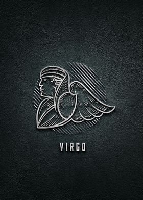 3d Virgo Zodiac Symbol