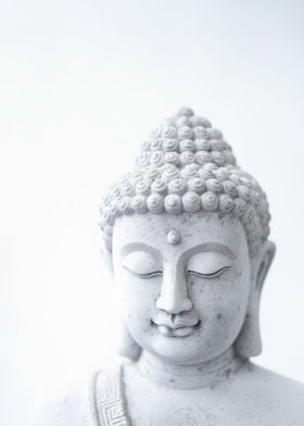 White Meditating Buddha