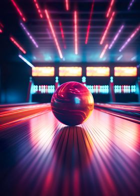 Neon Bowling Ball