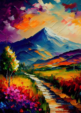 Palette Knife Mountains 1