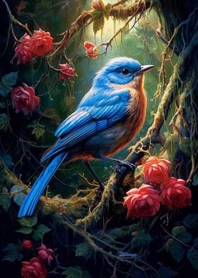 Cute Little Blue Bird