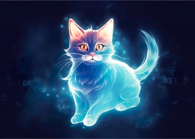 Cat Glowing Kitten