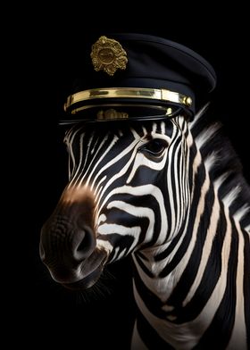Police Officer Zebra