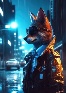 Cyberpunk fox agent