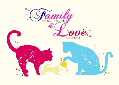 Cat Family Quote Love 