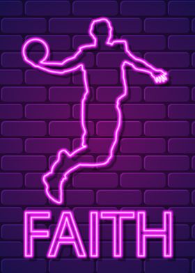 Basketball neon faith