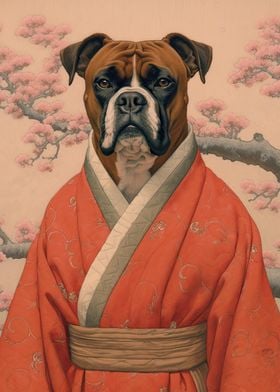 Boxer Dog Geisha 