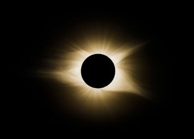 Solar Eclipse Golden Halo