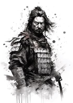 Male Samurai Ink Style