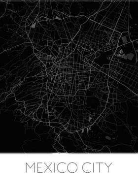 Mexico City black map