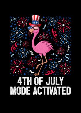 4th Of July Flamingo