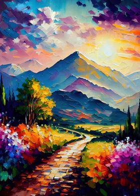 Palette Knife Mountains 4