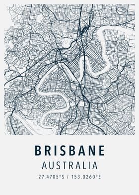 brisbane simple map