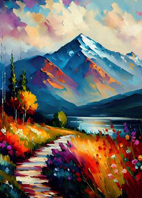 Palette Knife Mountains 5