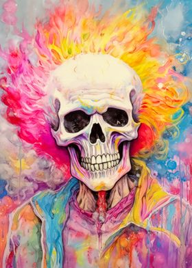Hippie Skull Colorful
