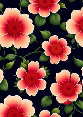 Floral Red Flowers