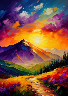 Palette Knife Mountains 3