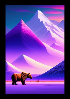 Mountains And A Bear