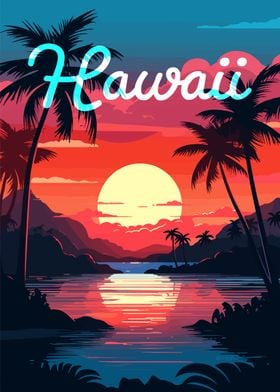 Hawaii Sunset Art