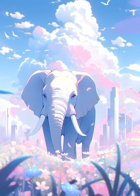 Cute Wild Anime Elephant