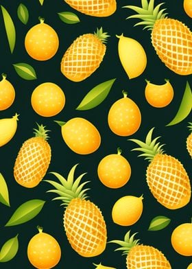 Yellow fruits pattern