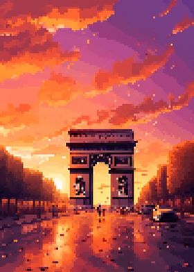Arc de Triomphe pixel art