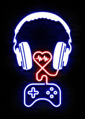 Music And Gaming Neon