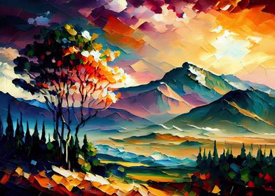 Palette Knife Mountains 14