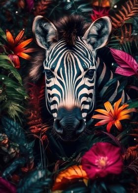 Zebra in the jungle art