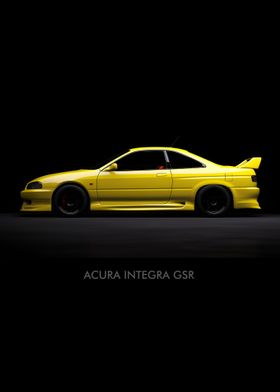 Acura Integra GSR Yellow