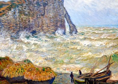 Stormy Sea in Etretat