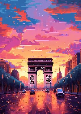 Paris pixel art