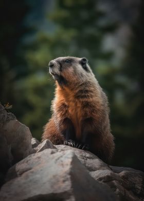 Playful marmot