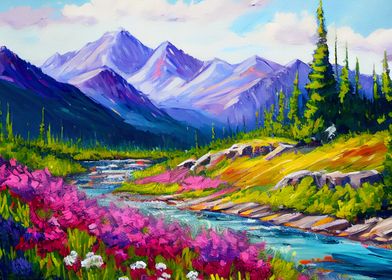 Palette Knife Mountains 16