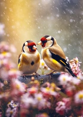 epic goldfinch bird couple