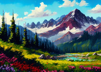 Palette Knife Mountains 17