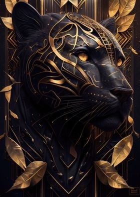 Black and Gold Panther