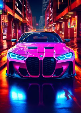 BMW M4 Pink