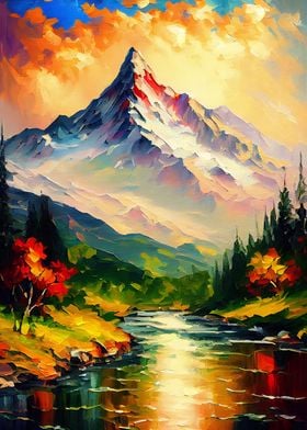 Palette Knife Mountains 21