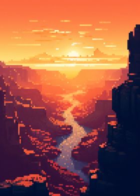 Grand canyon pixel art